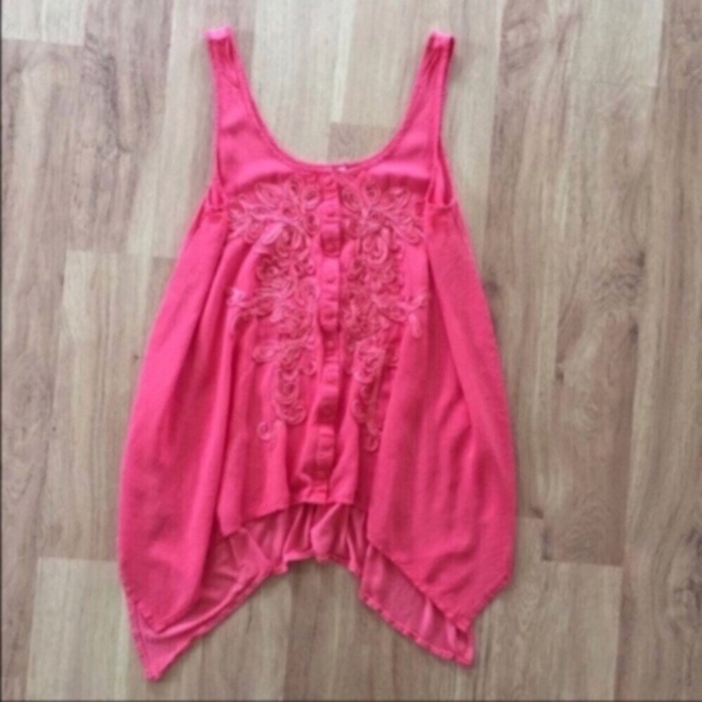 Free People Boho Pink Tank Top Size Small
